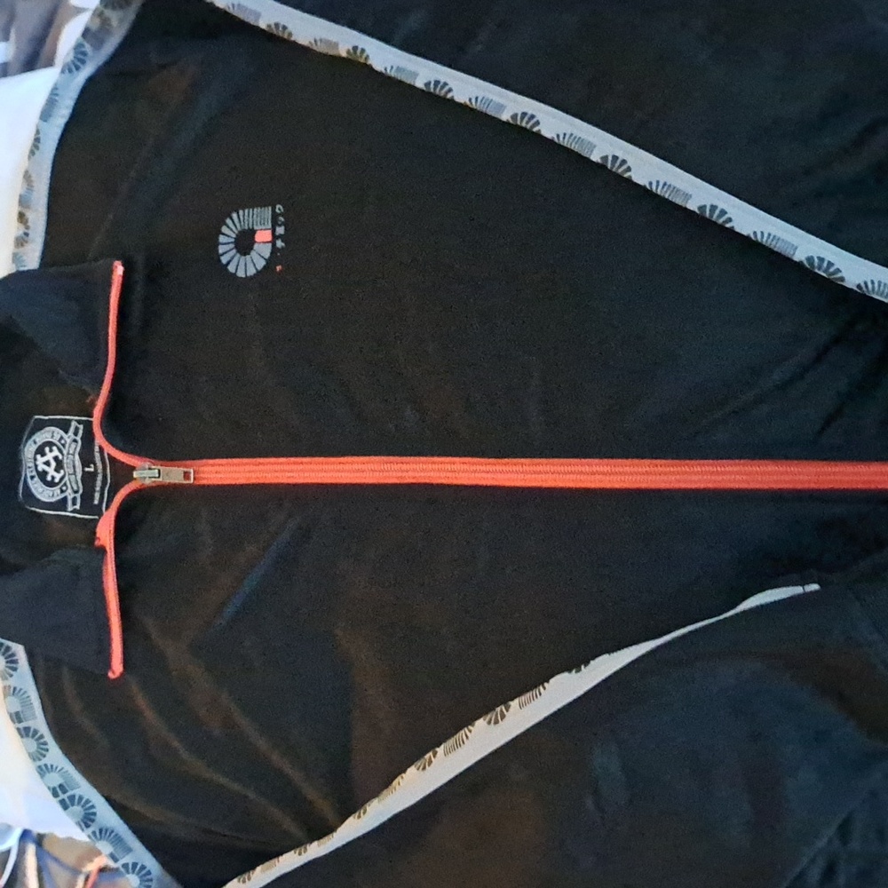 Akademiks Black Track Jacket with Red Accents